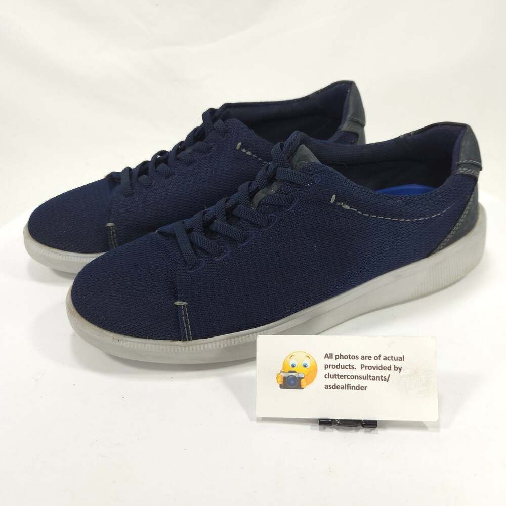 Clarks Collection Lace Up Casual Shoe Mens Size 10 15890 Navy Blue White